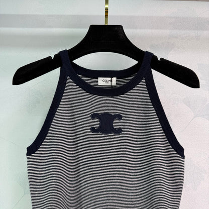 Striped Knit Vest