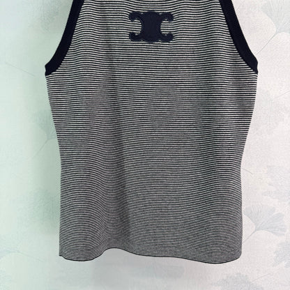 Striped Knit Vest