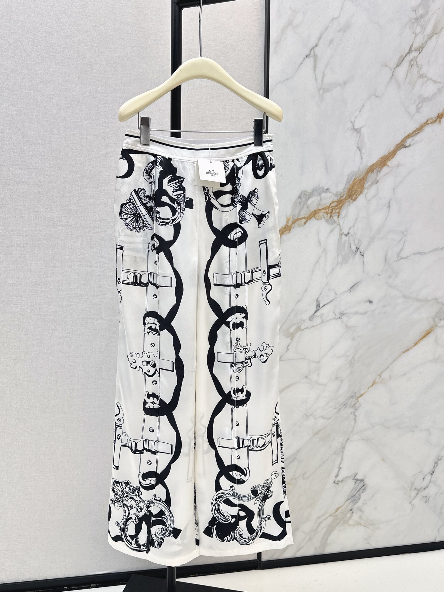 Silk Straight Leg Pants