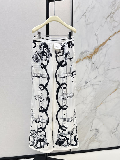 Silk Straight Leg Pants