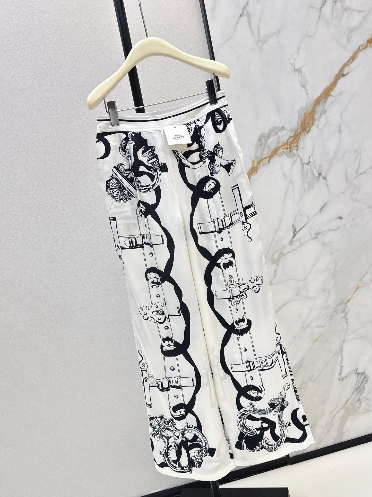Silk Straight Leg Pants