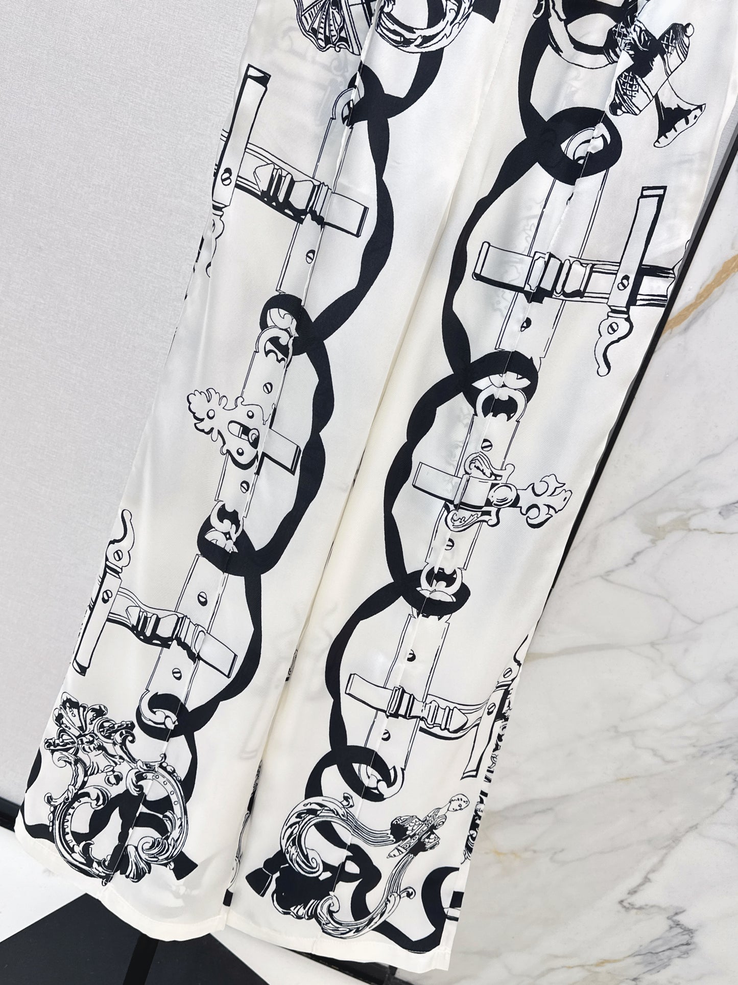 Silk Straight Leg Pants