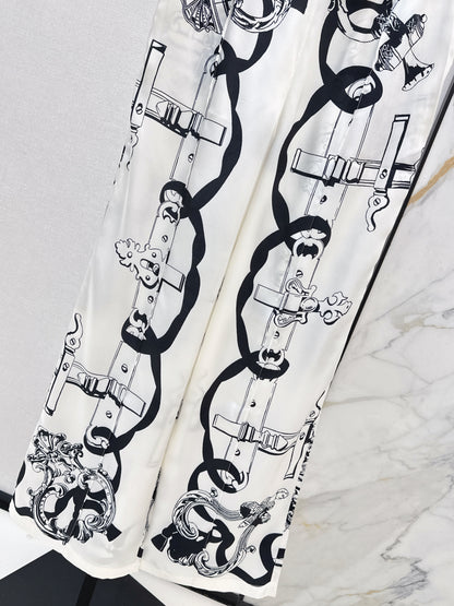 Silk Straight Leg Pants