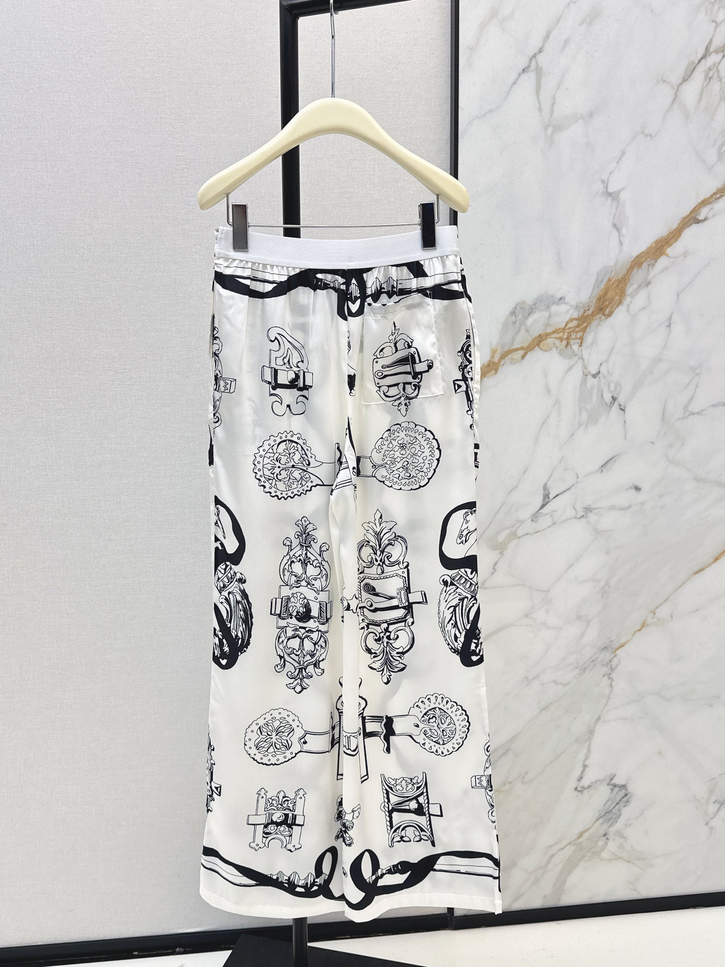 Silk Straight Leg Pants