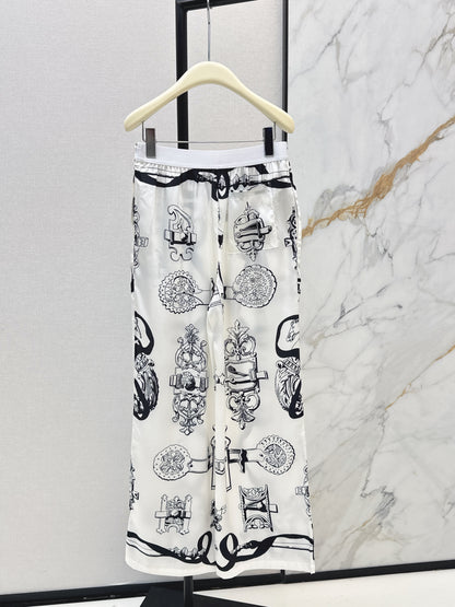 Silk Straight Leg Pants