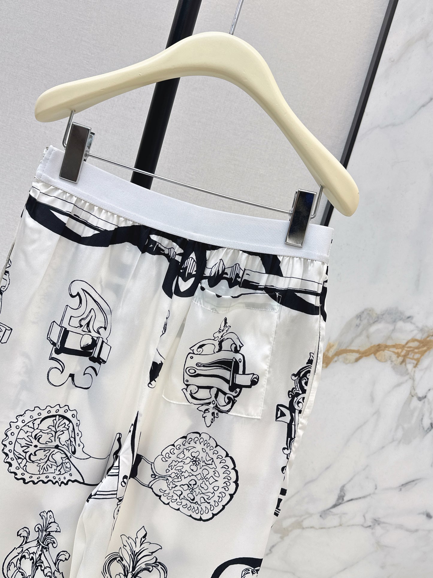 Silk Straight Leg Pants
