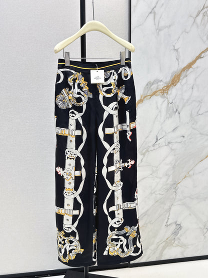 Silk Straight Leg Pants