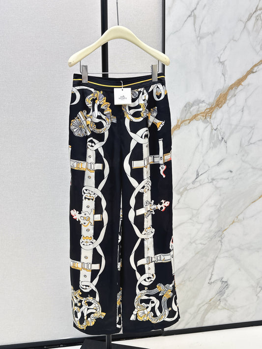 Silk Straight Leg Pants