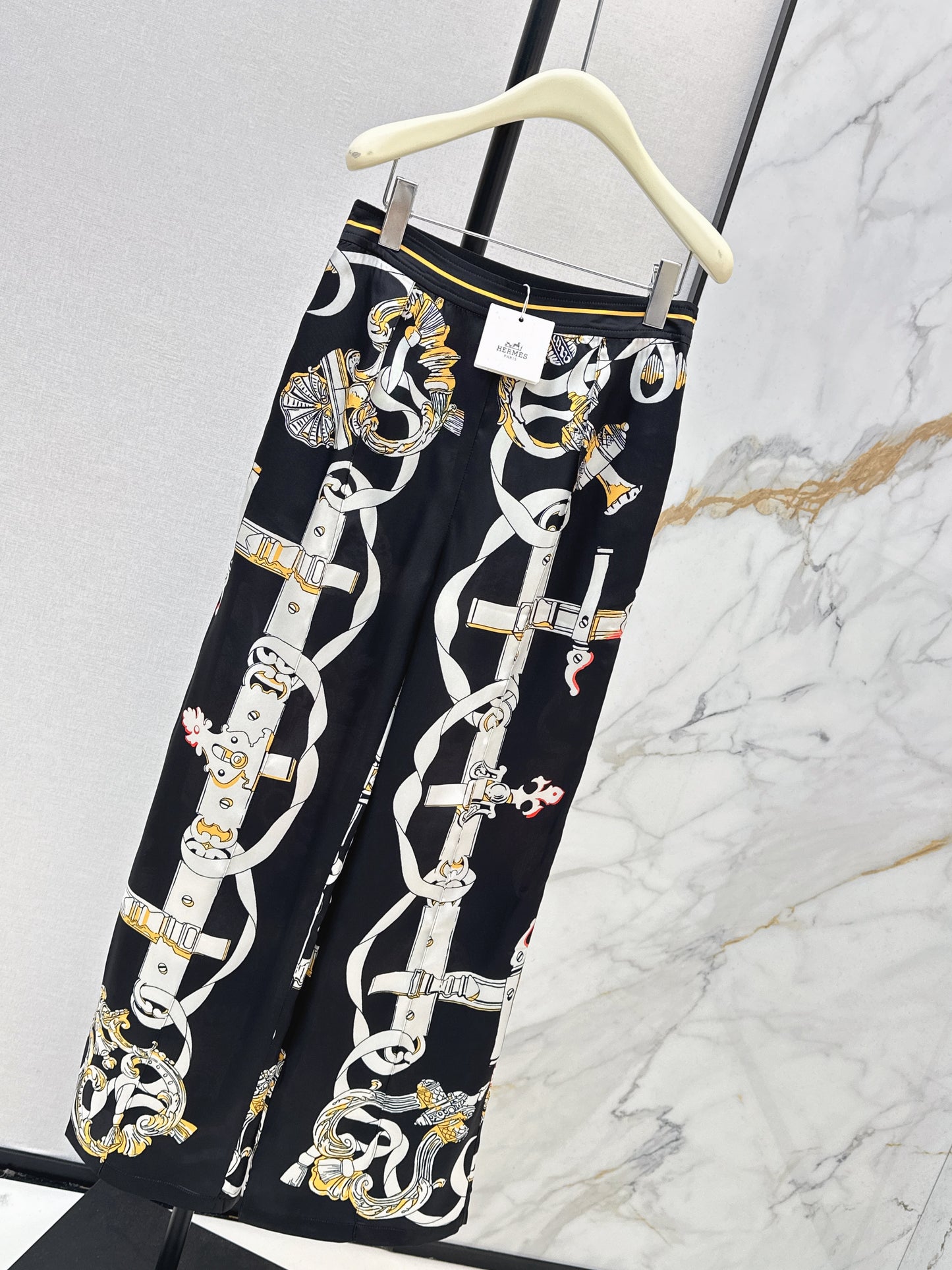 Silk Straight Leg Pants
