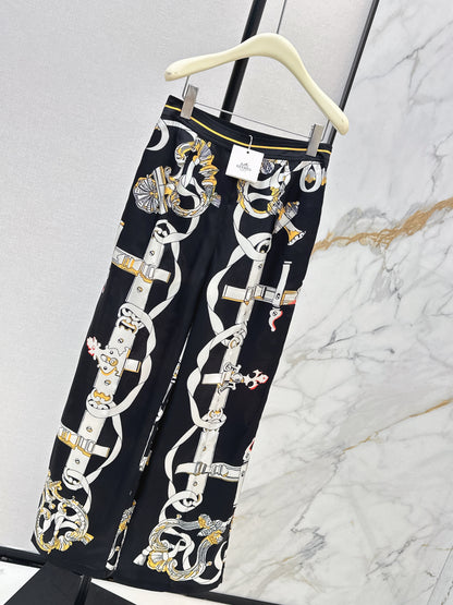Silk Straight Leg Pants
