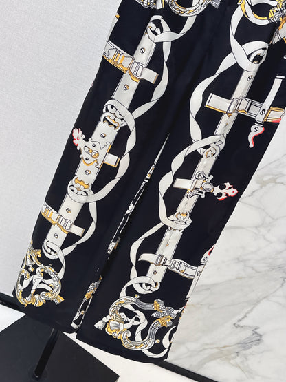 Silk Straight Leg Pants