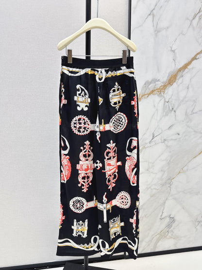 Silk Straight Leg Pants