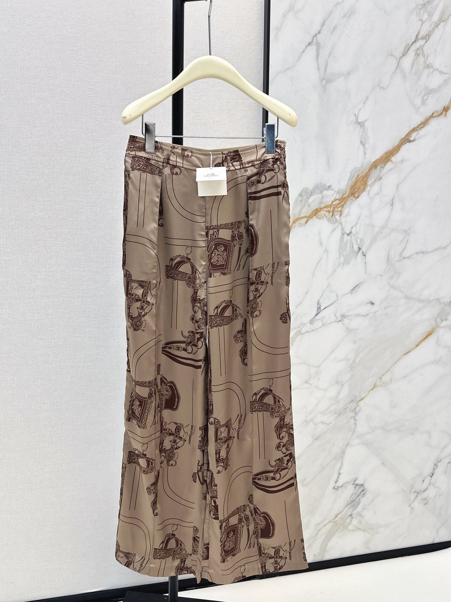 Silk Straight-Leg Pants