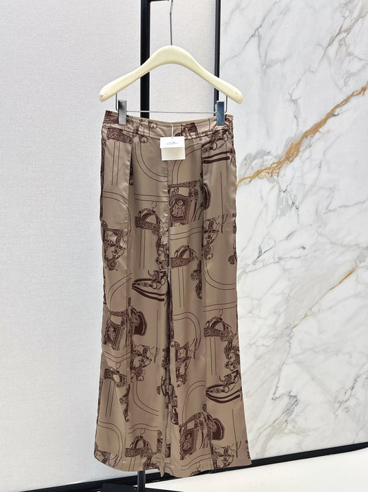 Silk Straight-Leg Pants