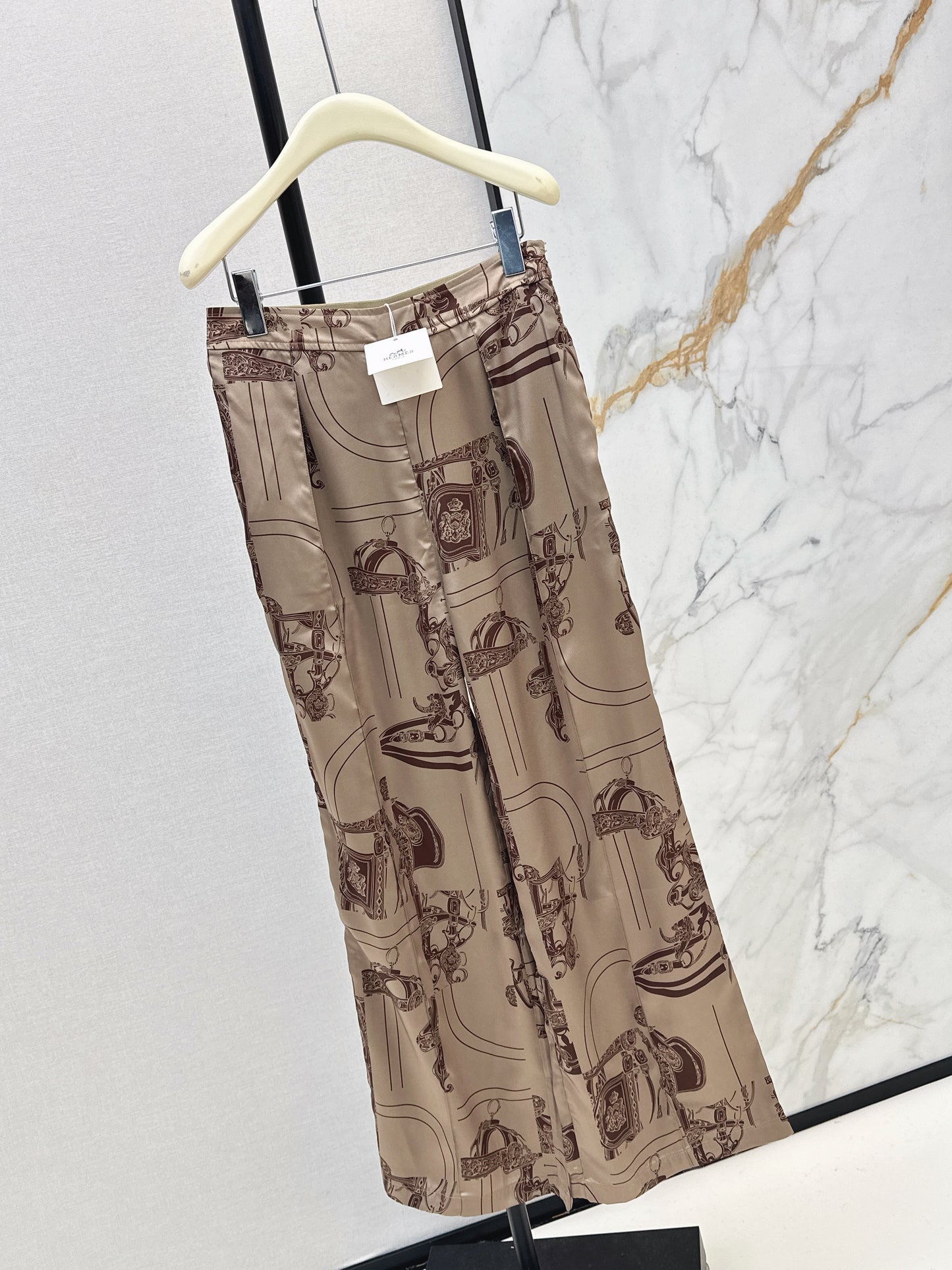 Silk Straight-Leg Pants