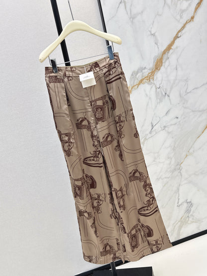 Silk Straight-Leg Pants
