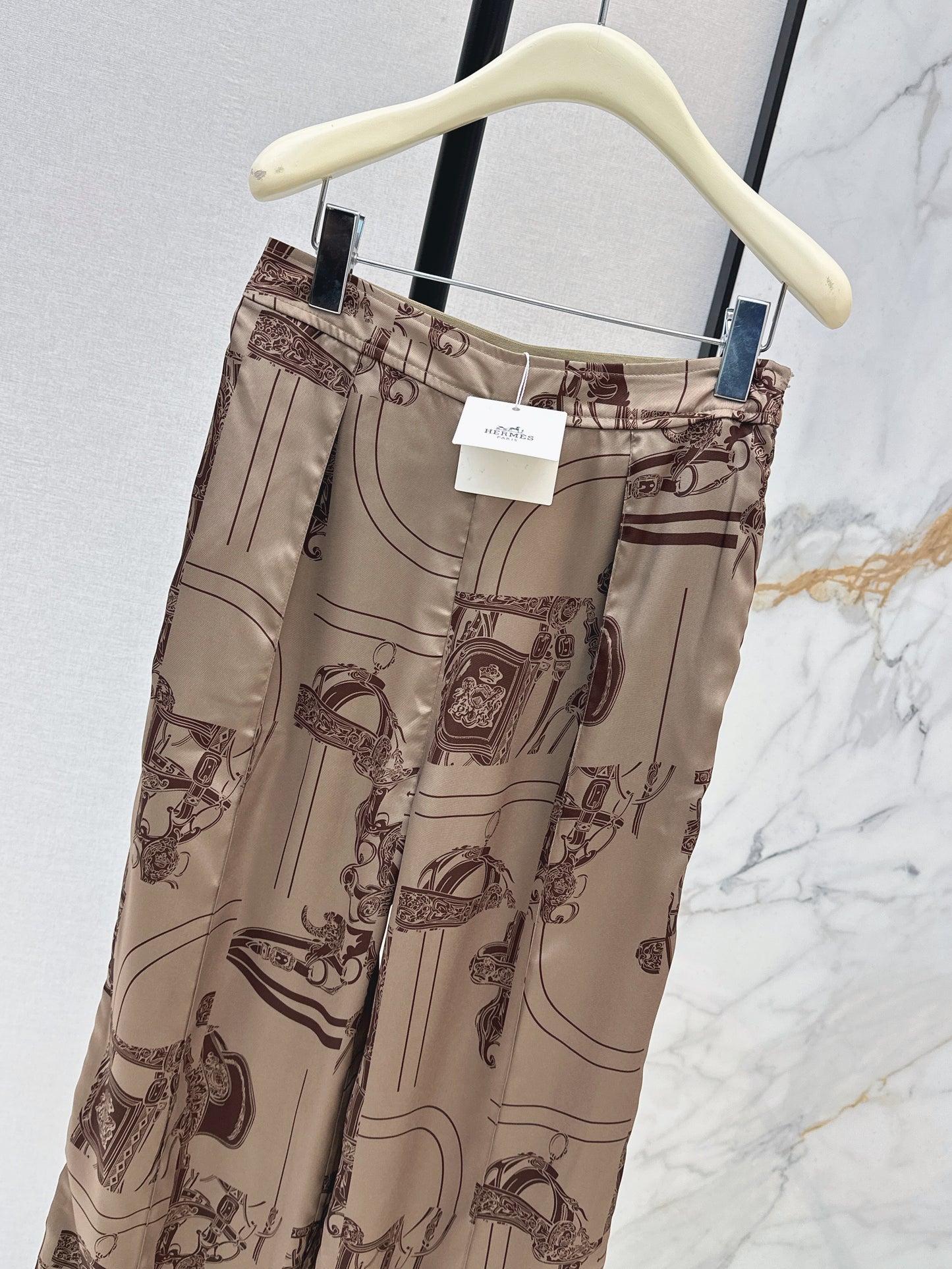 Silk Straight-Leg Pants