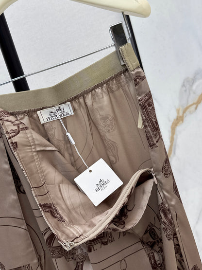 Silk Straight-Leg Pants