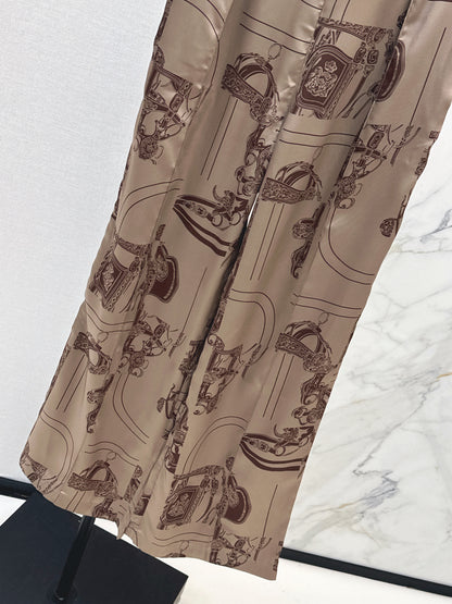 Silk Straight-Leg Pants