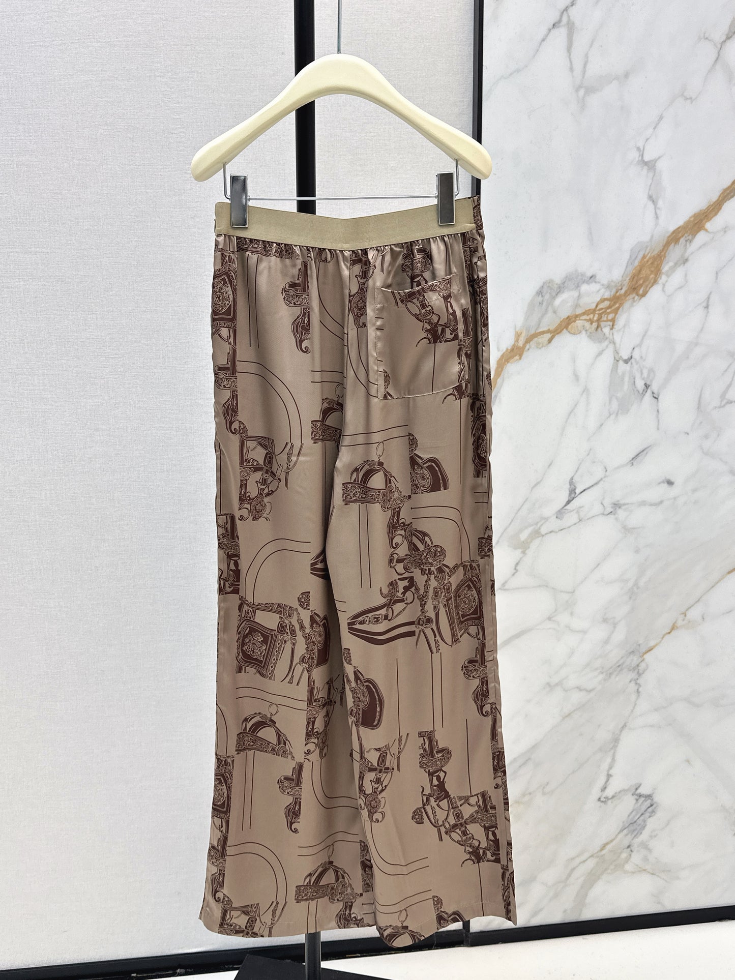 Silk Straight-Leg Pants