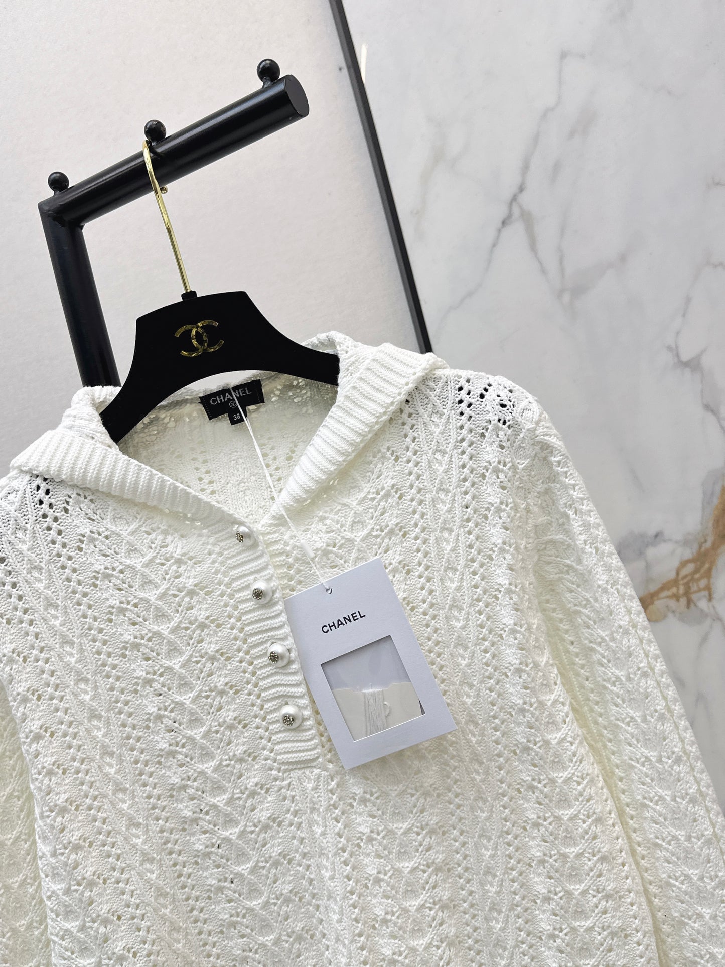 Openwork Hooded Knit Sweater