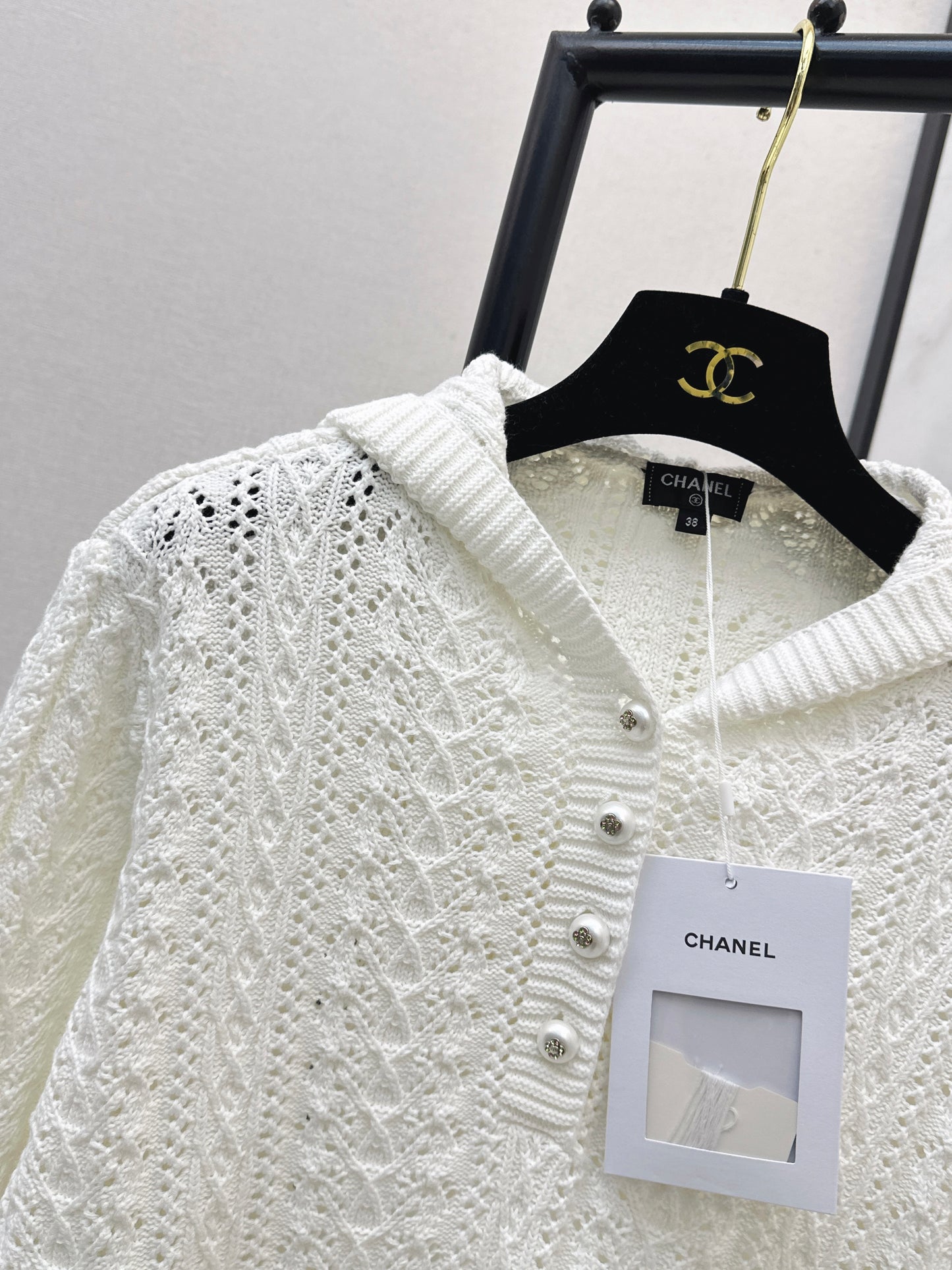 Openwork Hooded Knit Sweater