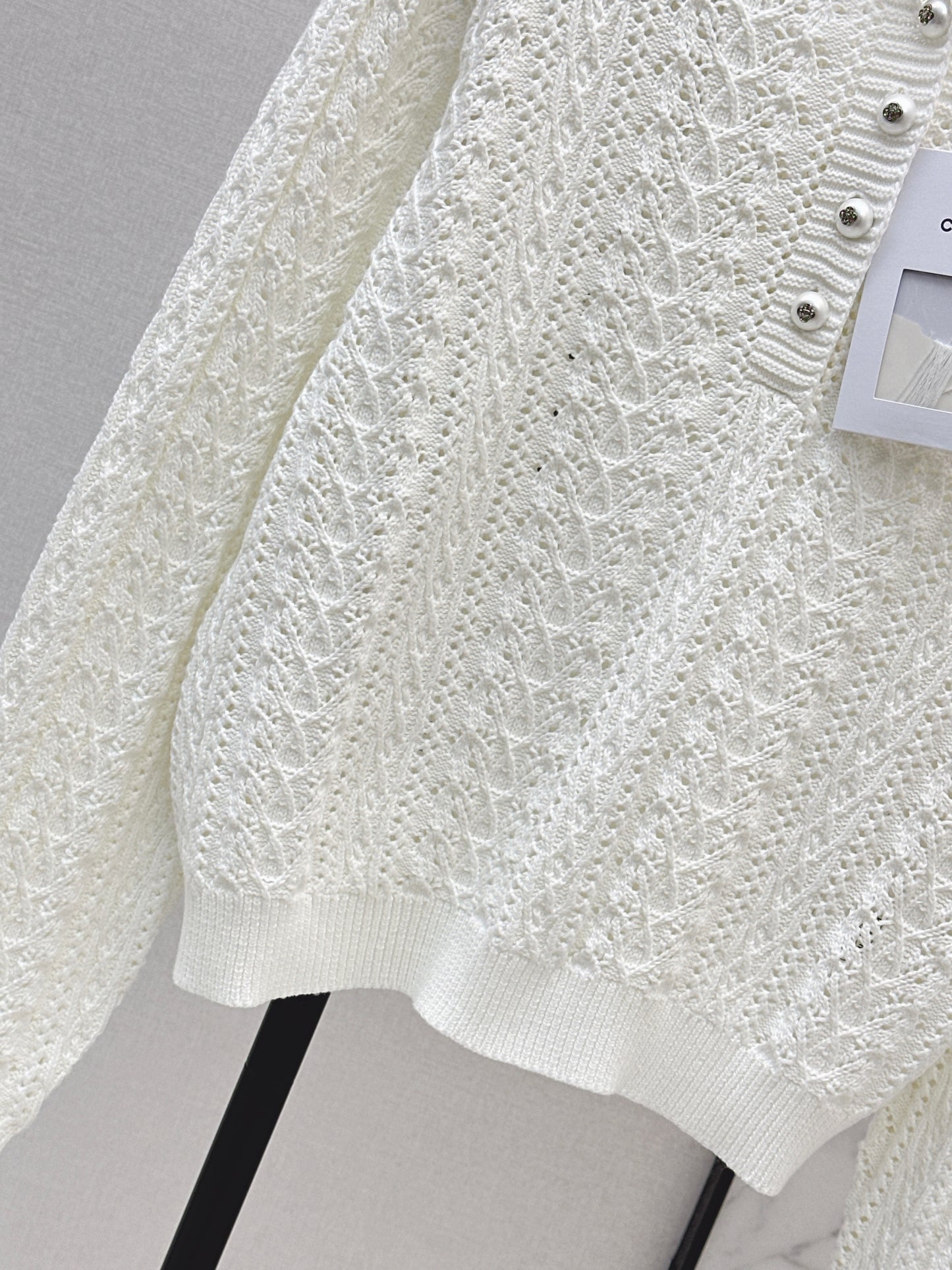 Openwork Hooded Knit Sweater