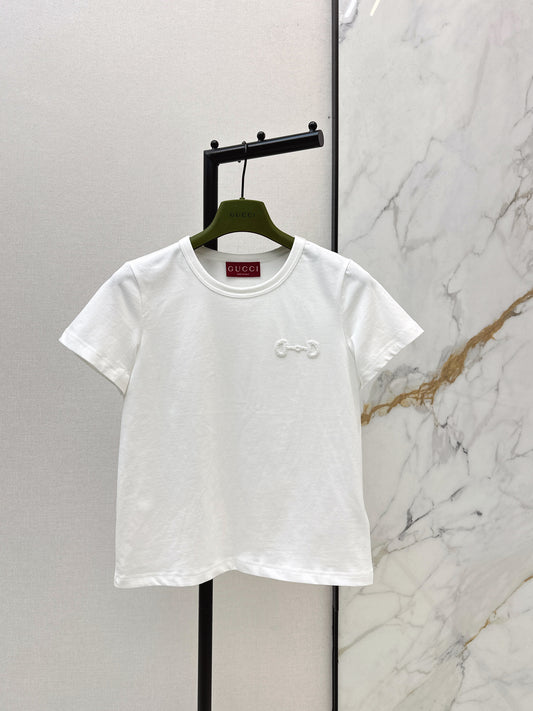 Beaded Cotton T-Shirt