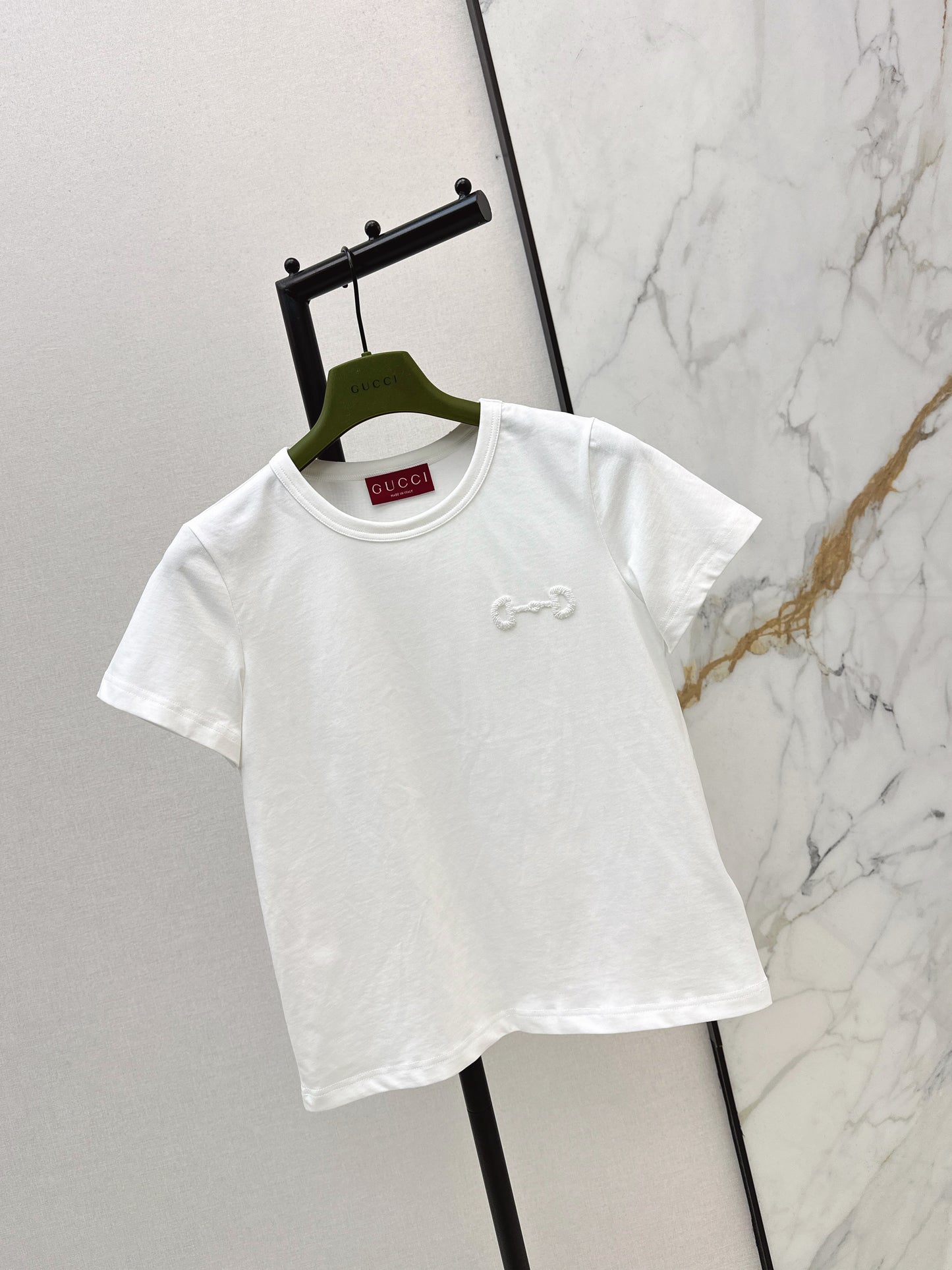Beaded Cotton T-Shirt