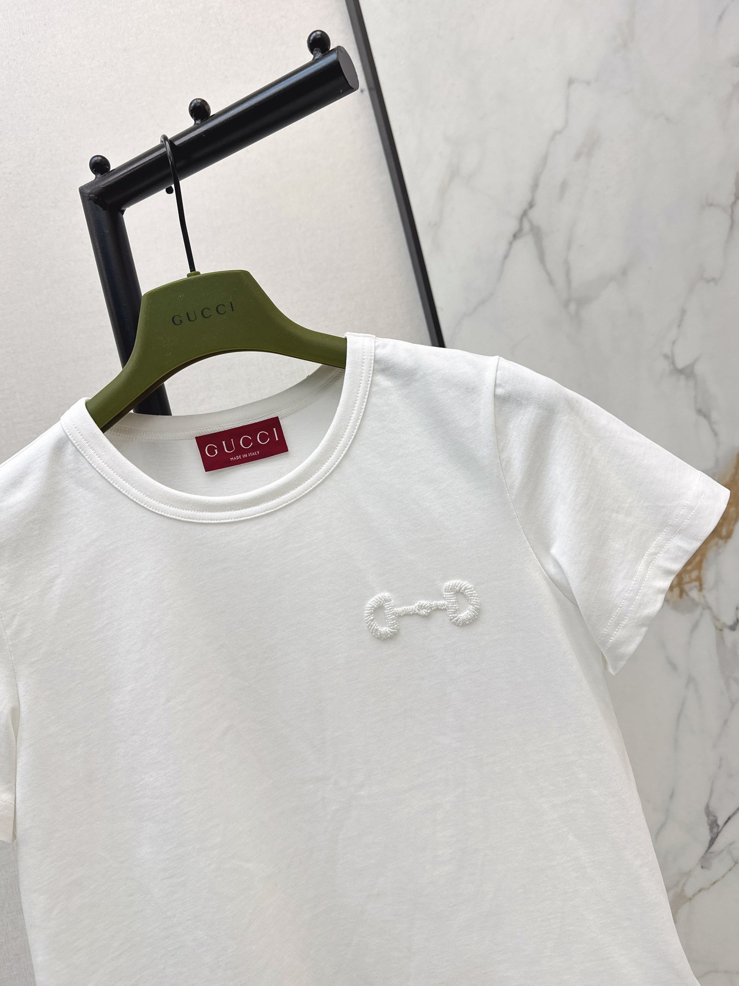 Beaded Cotton T-Shirt