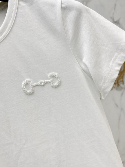 Beaded Cotton T-Shirt