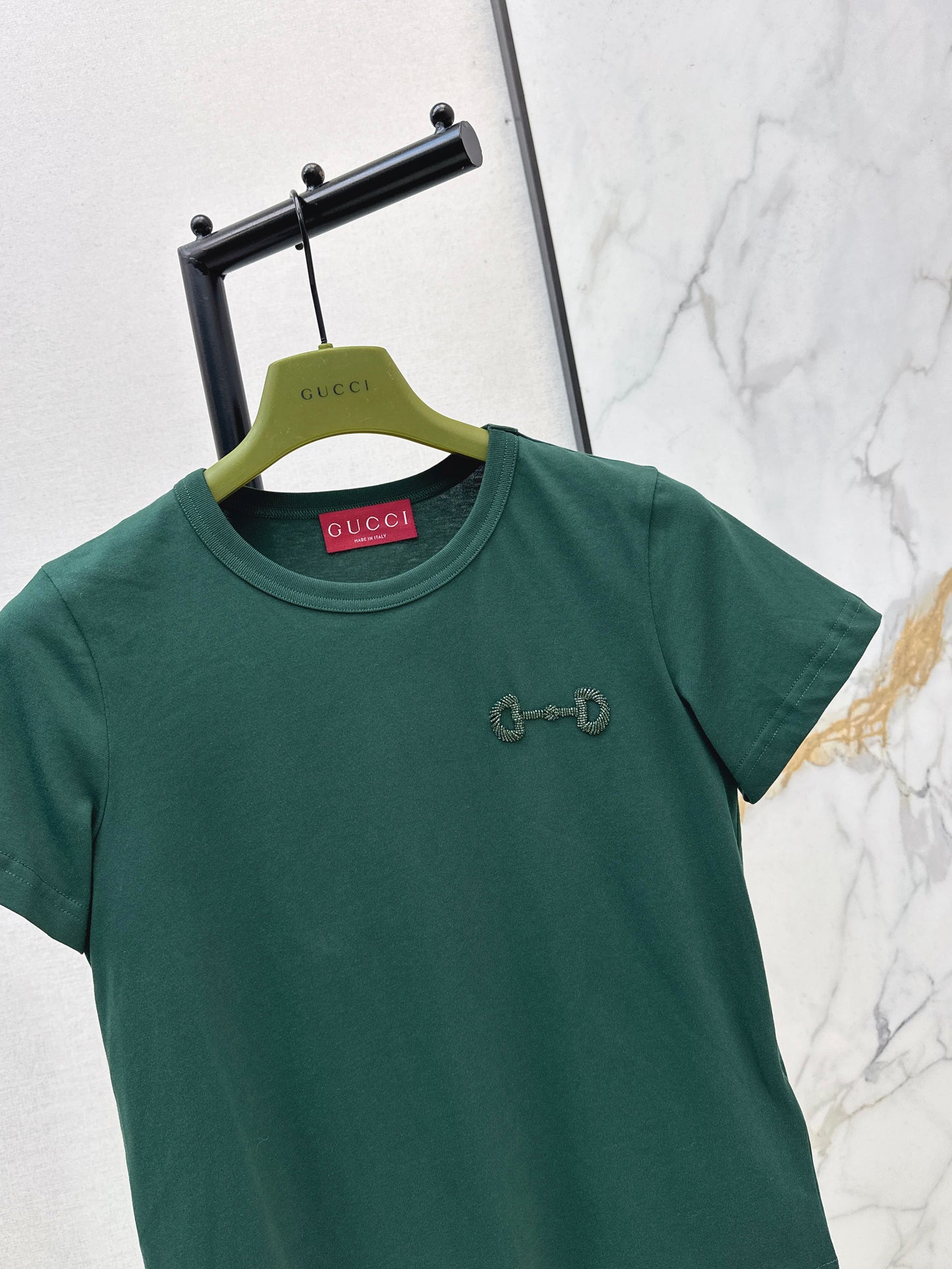Beaded Cotton T-Shirt
