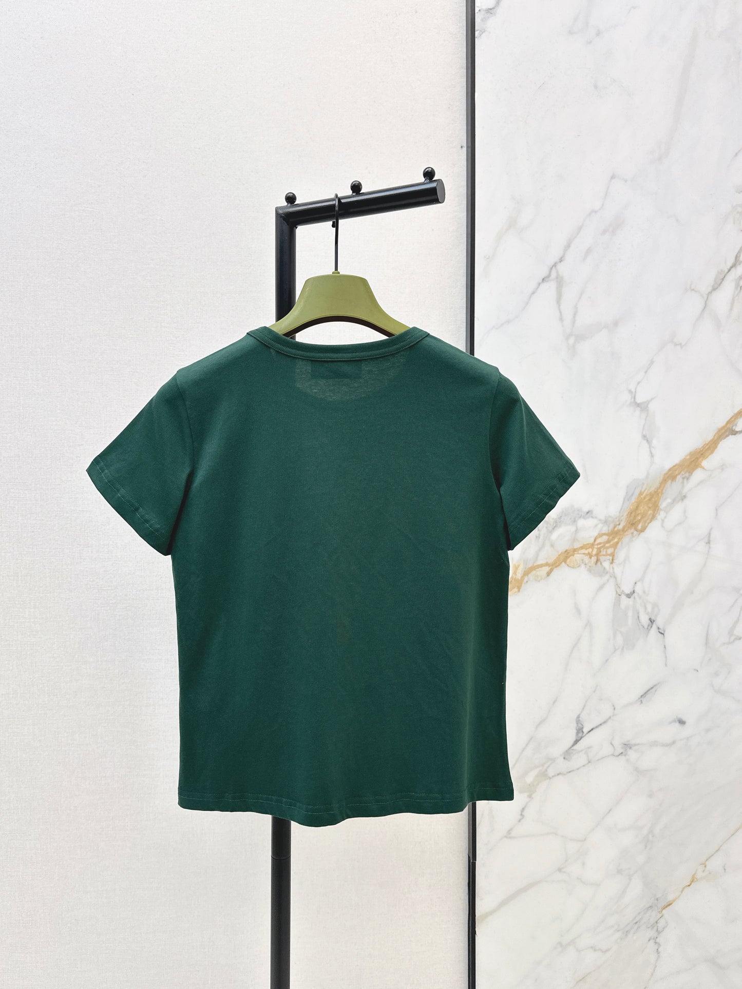 Beaded Cotton T-Shirt