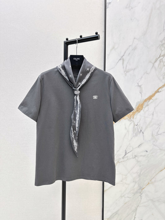 Printed Silk Scarf T-shirt