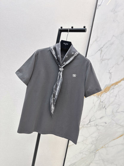 Printed Silk Scarf T-shirt