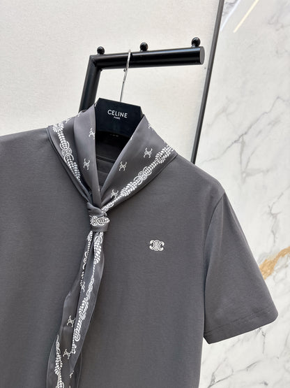 Printed Silk Scarf T-shirt