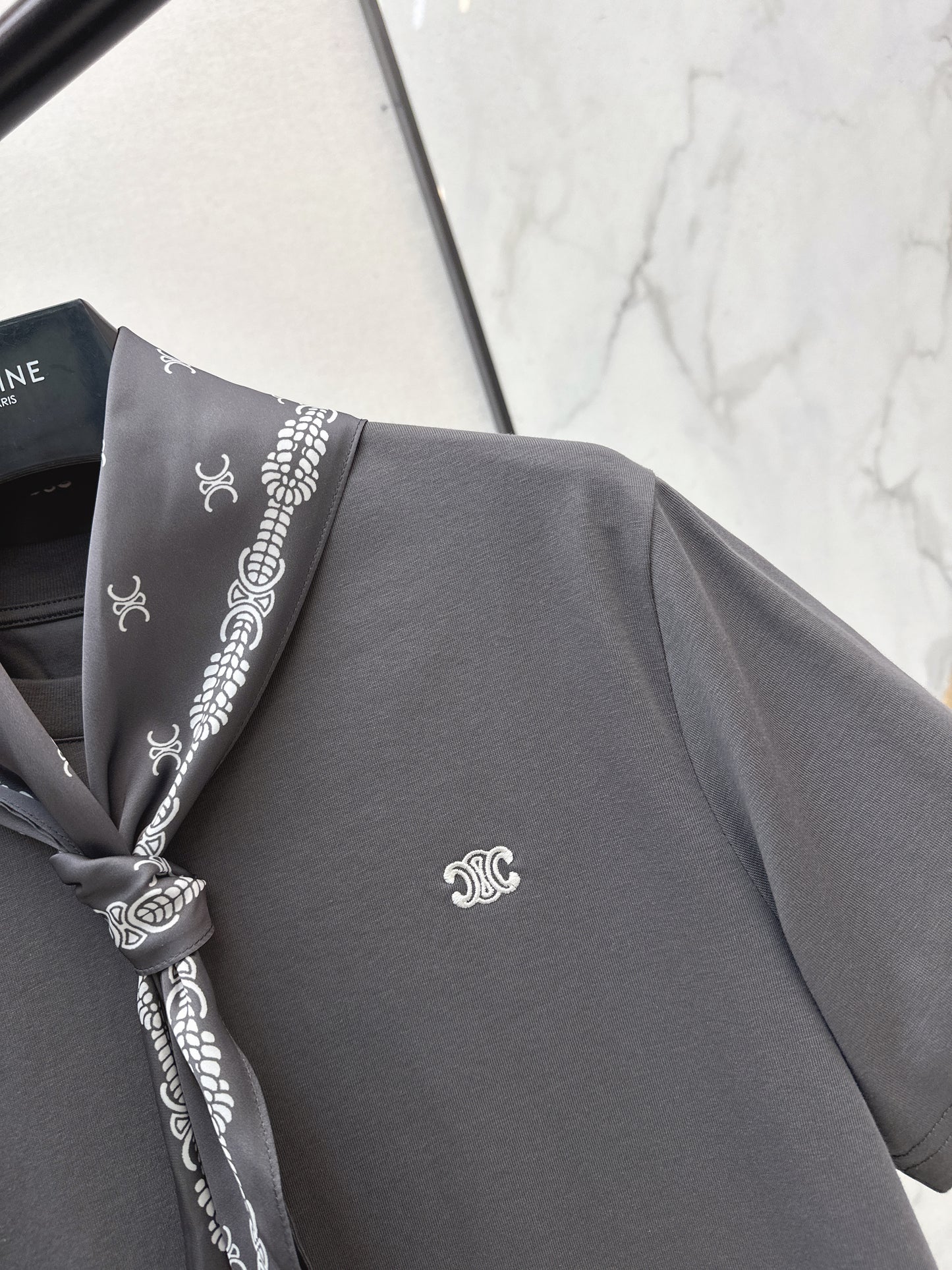 Printed Silk Scarf T-shirt
