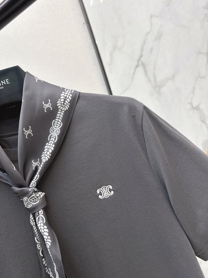 Printed Silk Scarf T-shirt