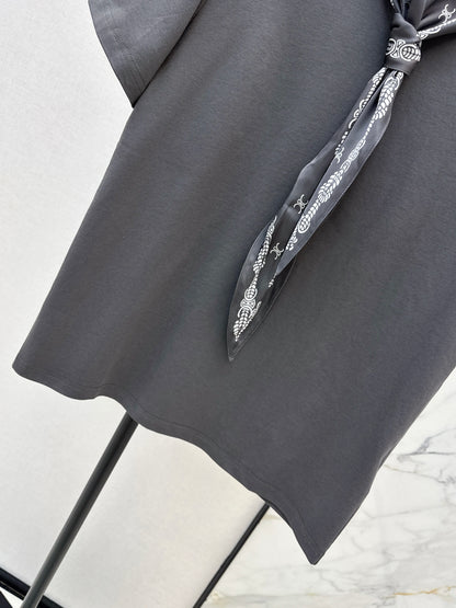 Printed Silk Scarf T-shirt
