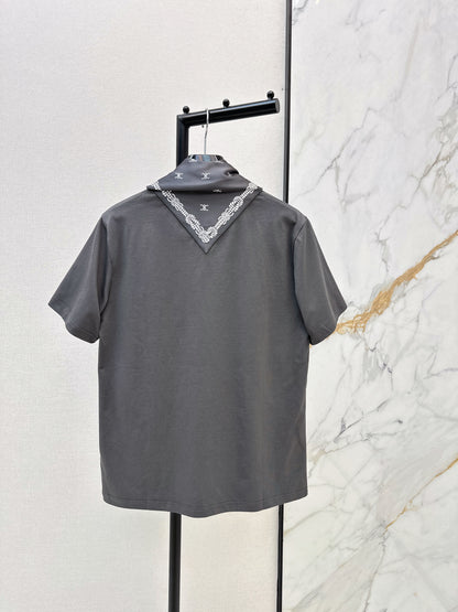 Printed Silk Scarf T-shirt