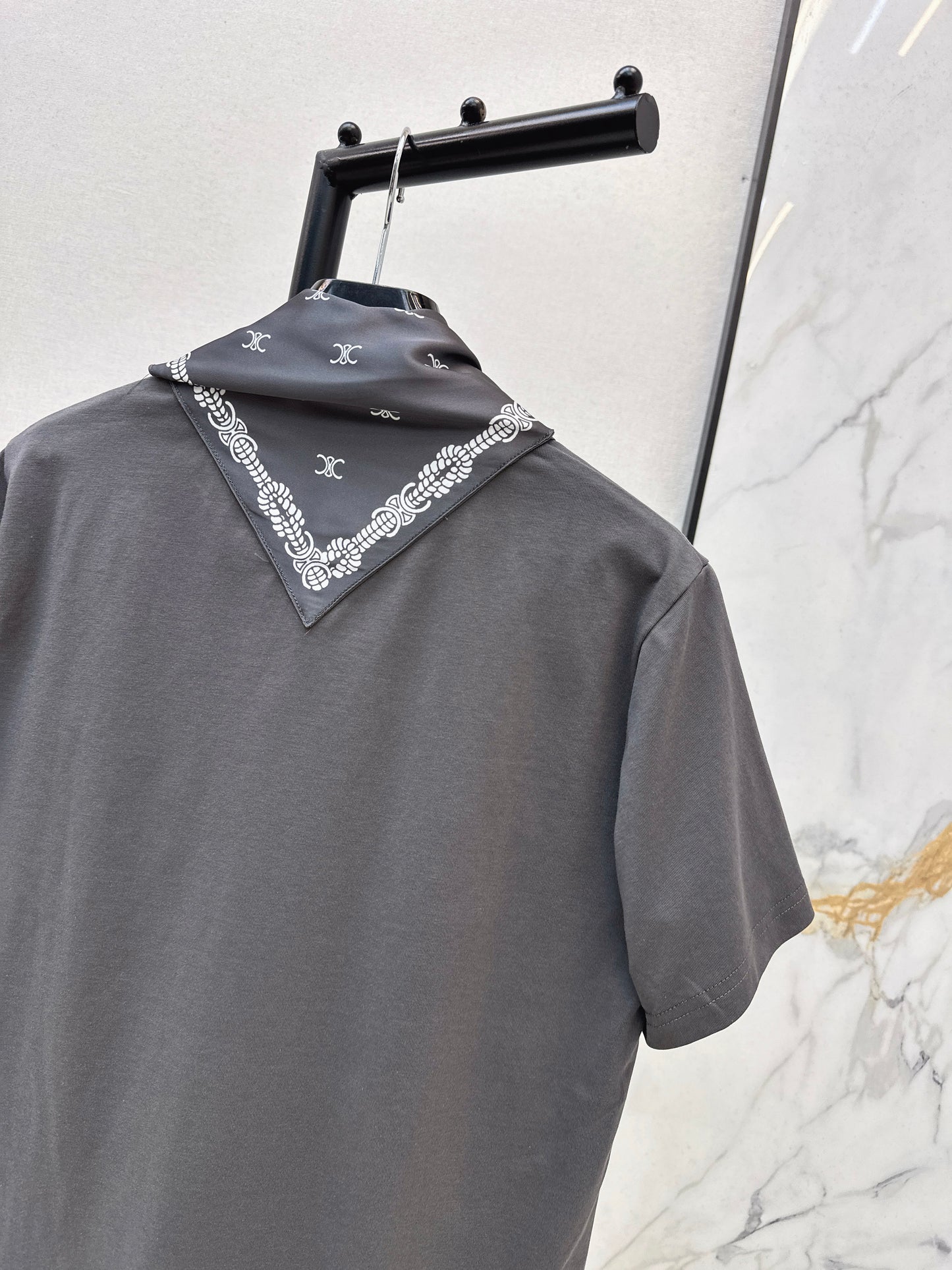 Printed Silk Scarf T-shirt