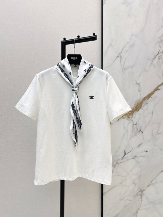 Printed Silk Scarf T-shirt