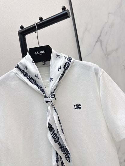 Printed Silk Scarf T-shirt