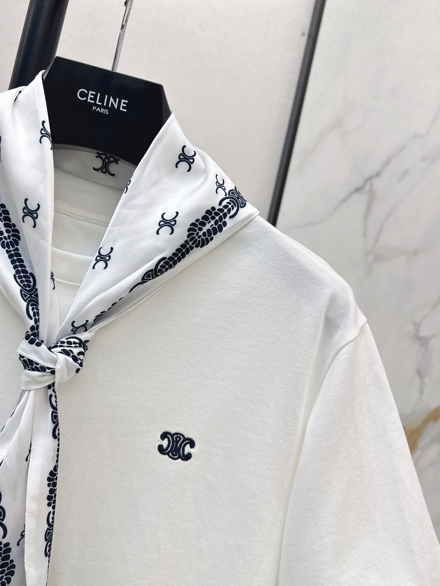 Printed Silk Scarf T-shirt