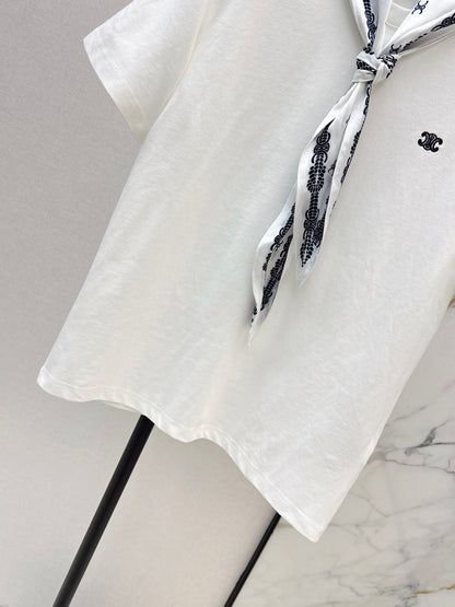 Printed Silk Scarf T-shirt