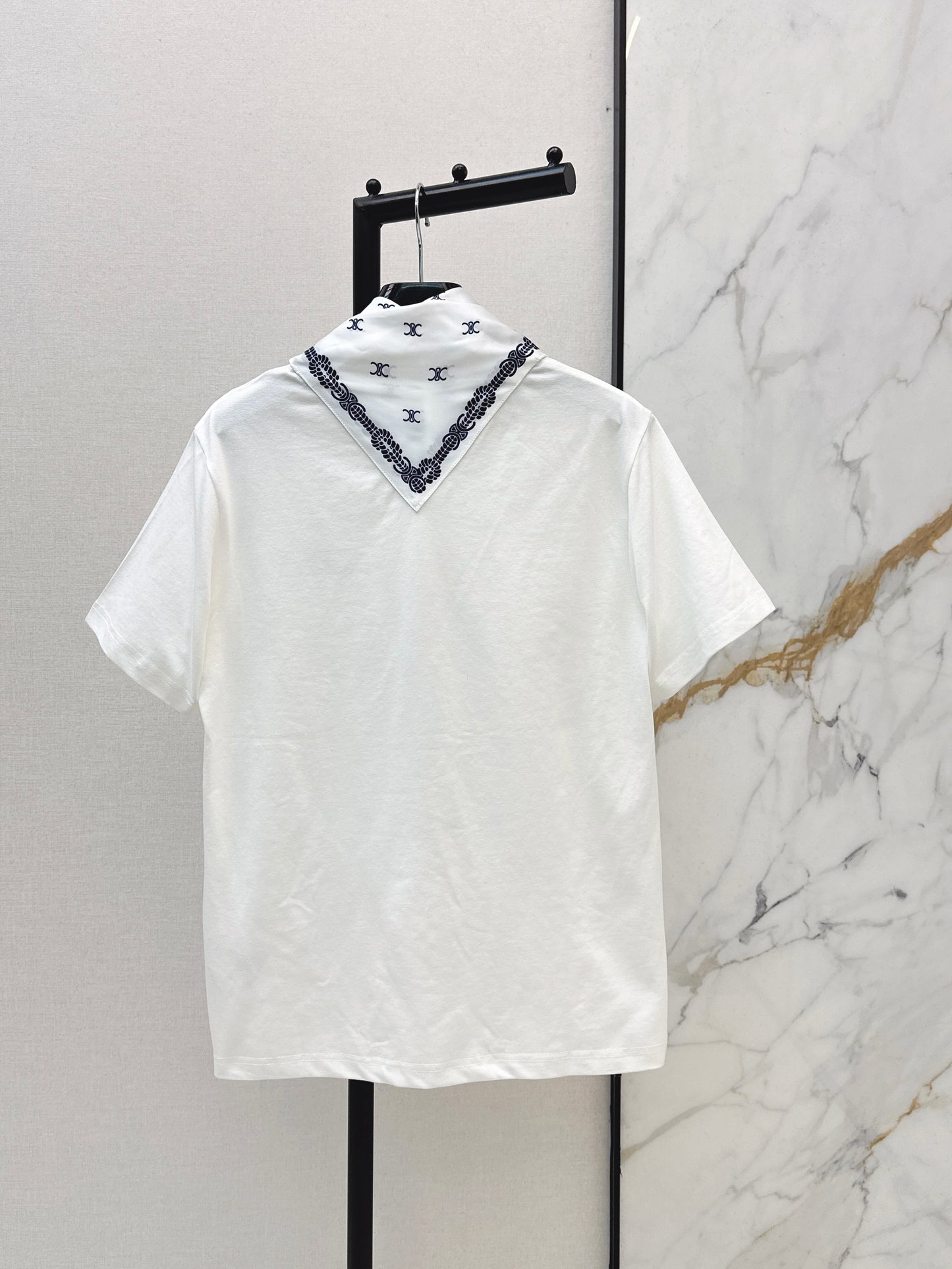 Printed Silk Scarf T-shirt