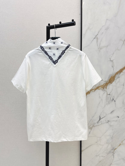 Printed Silk Scarf T-shirt
