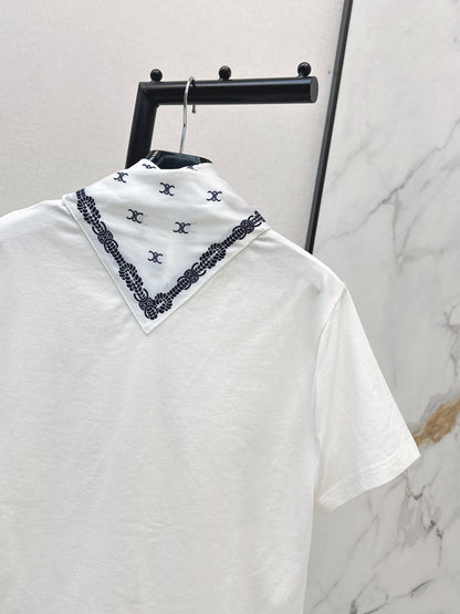 Printed Silk Scarf T-shirt