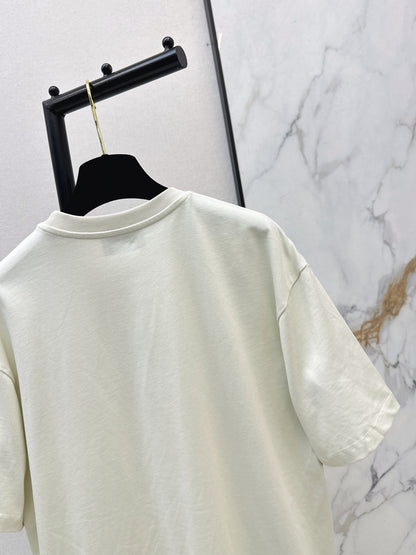 Floral Rhinestone Pattern T-shirt