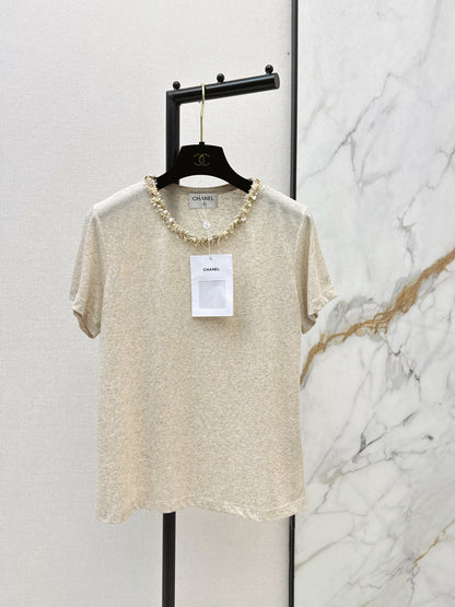 Hand-studded Rhinestone T-shirt